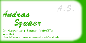 andras szuper business card